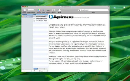 Apimac Notepad v9.9.6 Mac OS X