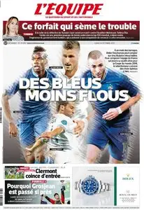 L'Equipe du Lundi 14 Octobre 2013