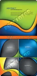 Colorful curves vector backgrounds