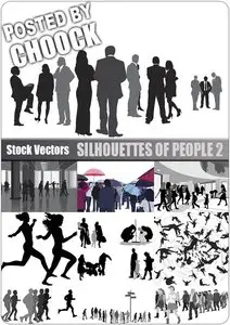 Silhouettes of people 2 - Stock Vector