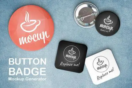 CreativeMarket - Budget Buttons Mockup Generator