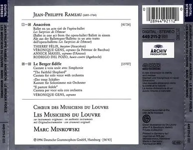 Marc Minkowski, Les Musiciens du Louvre - Jean-Philippe Rameau: Anacreon, Le Berger fidele (1996)