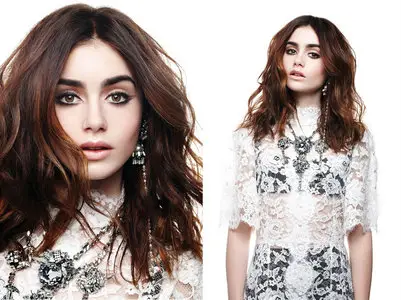 Lily Collins by Max Abadian for ELLE Canada September 2013