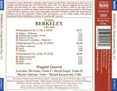 Maggini Quartet – Berkeley: String Quartets Nos. 1-3 (2007)