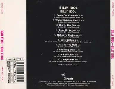 Billy Idol - Billy Idol (1982) {1993, UK Press}