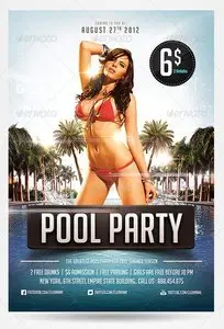 GraphicRiver Pool & Beach party flyers
