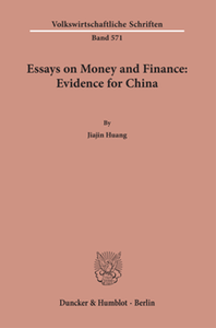 Essays on Money and Finance: Evidence for China