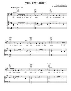 Yellow light - Of Monsters and Men (Piano-Vocal-Guitar)