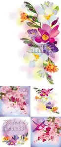 Abstract Spring Flowers Vector