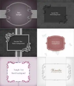 Spring Floral Vector Frames 17