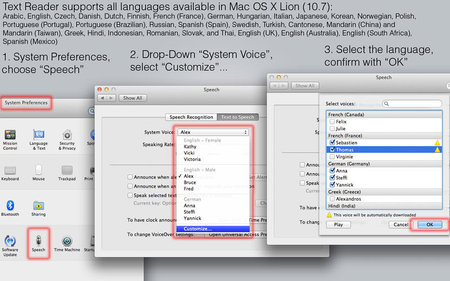 Text Reader v1.3 Multilingual Mac OS X