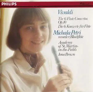 Michala Petri, Academy of St. Martin-in-the-Fields, Iona Brown - Vivaldi: 6 Flute Concertos Op.10 (1990)