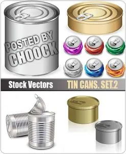 Tin cans. Set.2 - Stock Vector