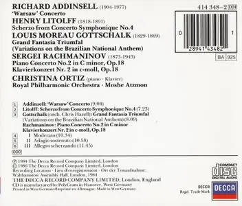 Christina Ortiz - Addinsell: 'Warsaw' Concerto, Rachmaninov: Piano Concerto No.2, Litolff: Scherzo (1986)