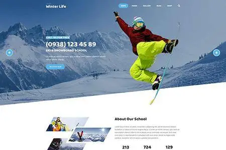 Winter Life - Resort & Listing PSD Template