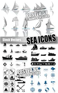 Sea icons - Stock Vectors