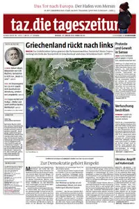 Tageszeitung TAZ vom 26 Januar 2015