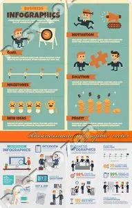 Businessman infographic vector