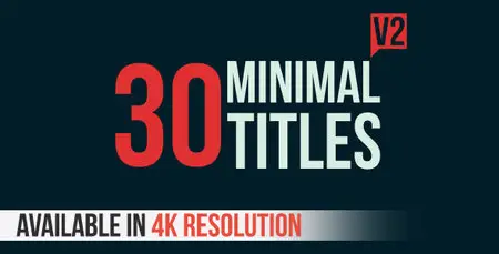 30 Minimal Titles V2 - Project for After Effects (VideoHive)