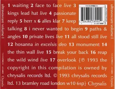 Ultravox - Rare Volume 1 & 2 (1994) [2CD] {Chrysalis}