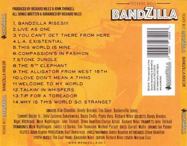 Richard Niles Bandzilla - Bandzilla Rises (2016) {Bandzilla Records}
