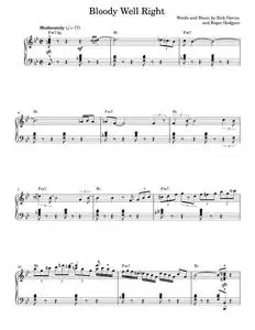 Bloody well right - Supertramp (Piano Vocal)