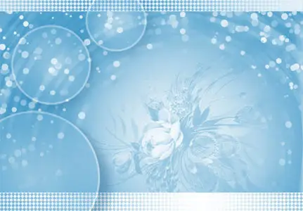 PSD - Blue Shiny Floral Patterns