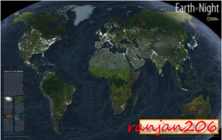 National Geographic Earth at Night Map(Repost)