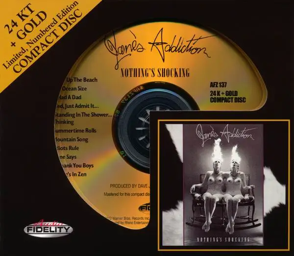Janes Addiction Nothings Shocking 1988 Audio Fidelity 24 Kt Gold Cd 2012 Re Up