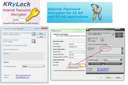 KRyLack Asterisk Password Decryptor 3.20.105 Multilingual Portable