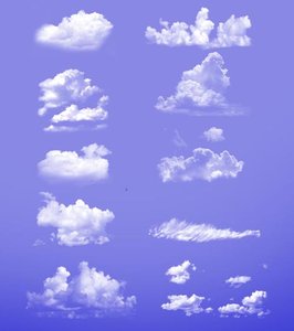 Brushes for Photoshop - Set of clouds