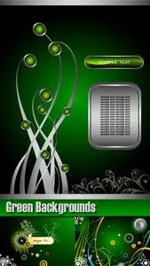 Stock Vector - Green Backgrounds