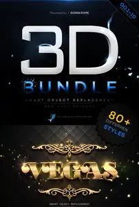 GraphicRiver - Modern 3D Text Effects Big Bundle