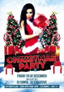 Christmas Party Flyer Template 2