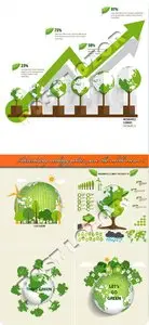 Advertising ecology poster save the earth vector 5