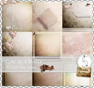 Scrap Set - Cute as a Button PNG and JPG Files