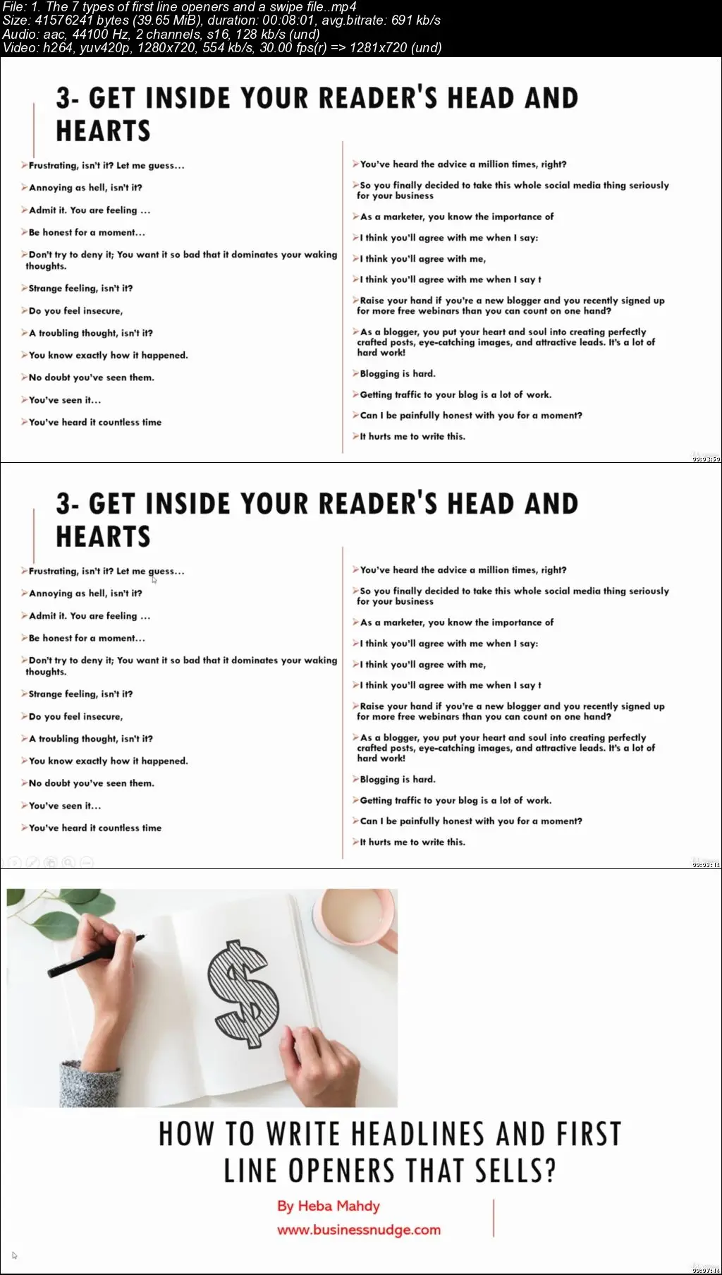 Headlines and openers writing (copywriting basic tactics)