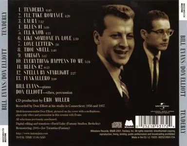 Bill Evans & Don Elliott - Tenderly: An Informal Session (1956-1957) {Milestone 0025218931724 rel 2001}