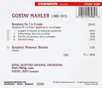 Royal Scottish National Orchestra, Neeme Järvi - Mahler: Symphony No. 1, Blumine (1995)