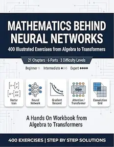 Mathematics Behind Neural Networks: 400 Illustrated Exercises from Algebra to Transformers