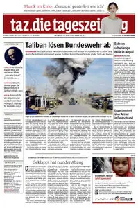 Tageszeitung TAZ vom 29 April 2015