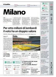 la Repubblica Milano - 4 Marzo 2018