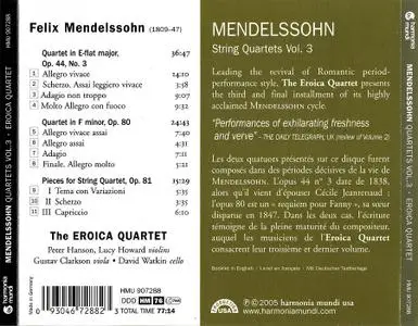 The Eroica Quartet - Felix Mendelssohn: String Quartets, Vol. 3 (2005)