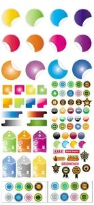 Vector Colorful Stickers for Design