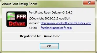 Apolisoft Font Fitting Room Deluxe 3.5.4.0