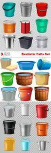 Vectors - Realistic Pails Set