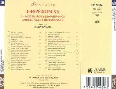 Jordi Savall & Hespèrion XX - Moyen Âge & Renaissance - Middle ages & renaissance (1997) {Fontalis Auvidis ES 9904}