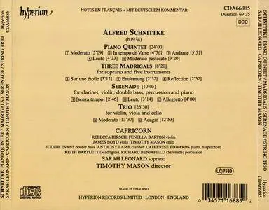 Schnittke - Chamber Music: Piano Quintet etc. - Sarah Leonard, Capricorn, Timothy Mason (1996) {Hyperion CDA66885}