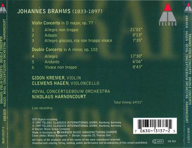 Gidon Kremer, Clemens Hagen, Nikolaus Harnoncourt - Brahms: Violin Concerto; Double Concerto (1997)