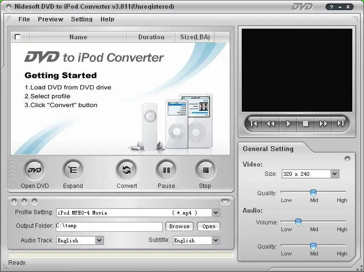 Nidesoft DVD to iPod Converter v3.1.06